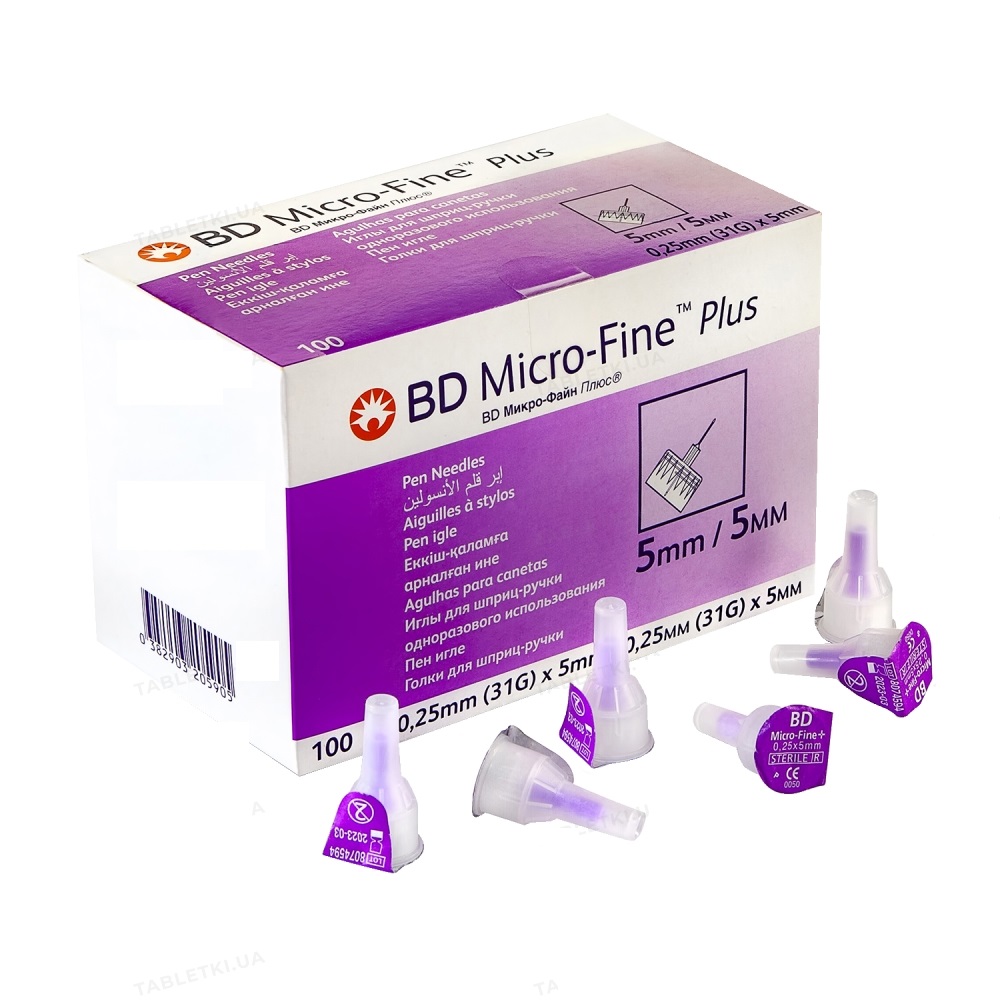 BD Micro-Fine™ Голки для шприц-ручки 31 G (0,25 x 5 мм)